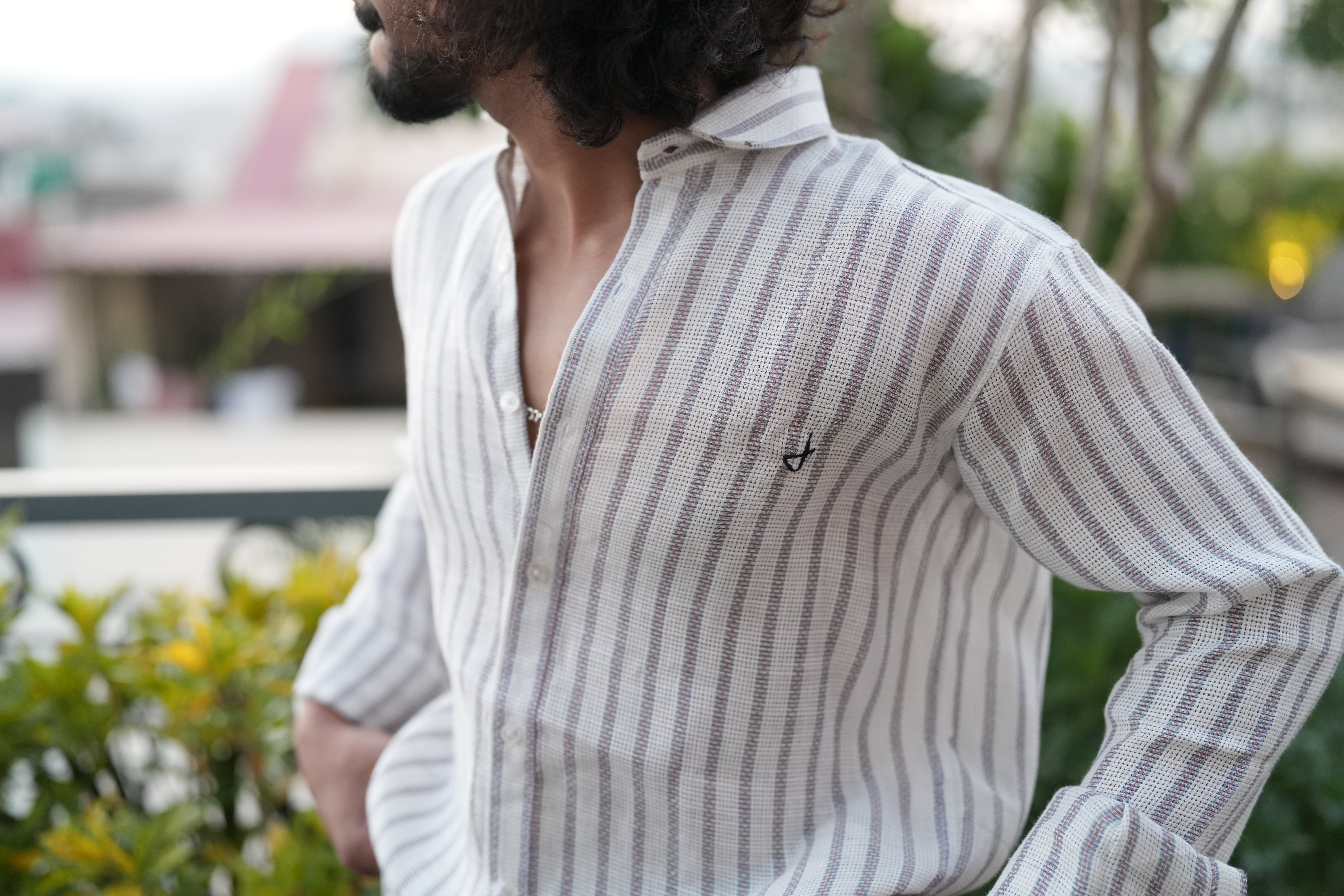 Ivory Lining Jute Shirt