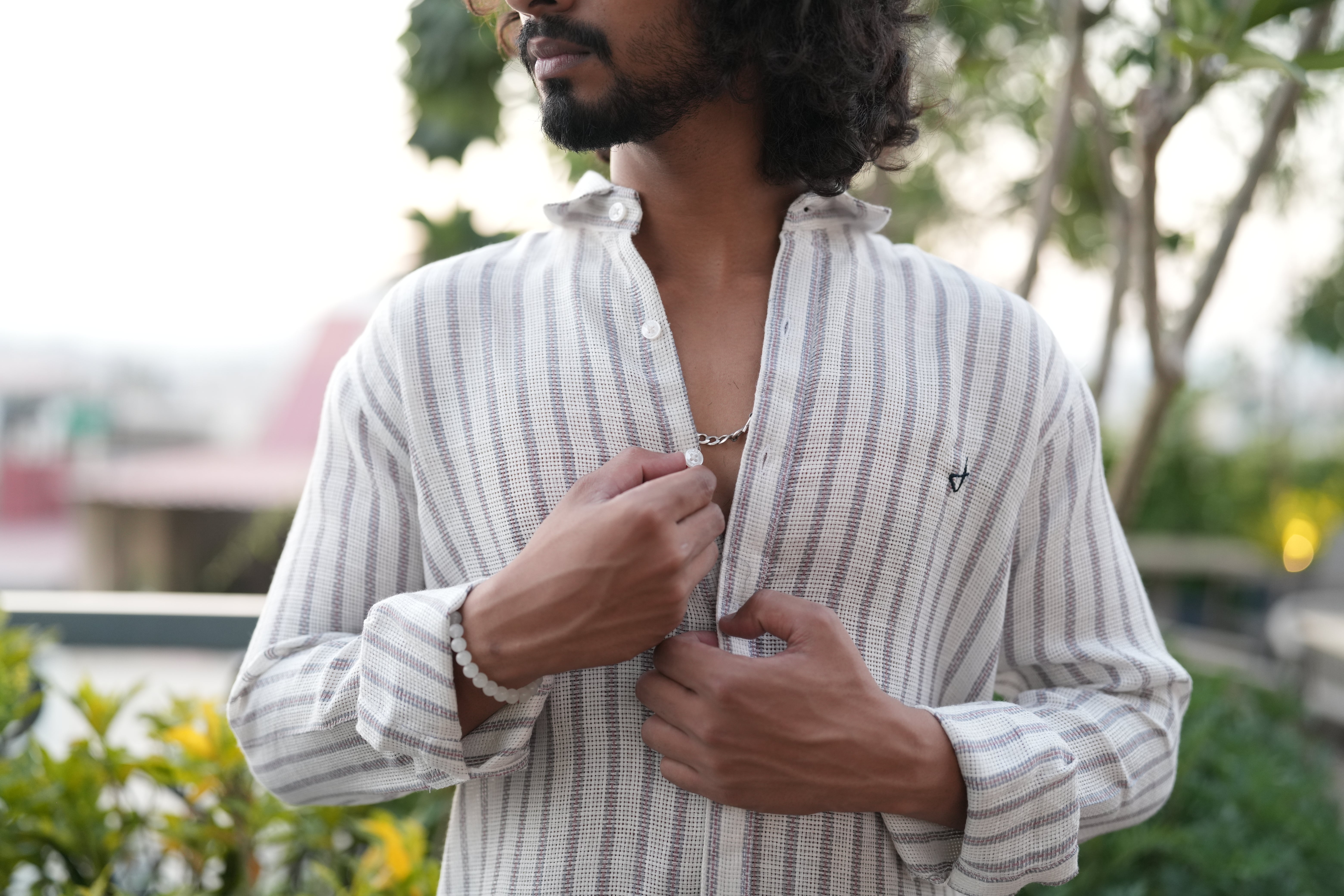 Ivory Lining Jute Shirt