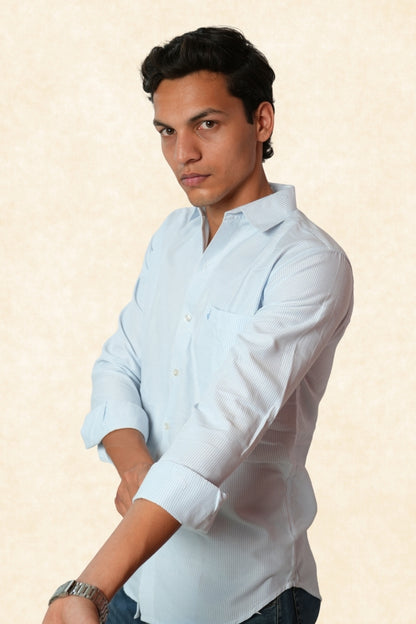 BLUE STRIPE SHIRT