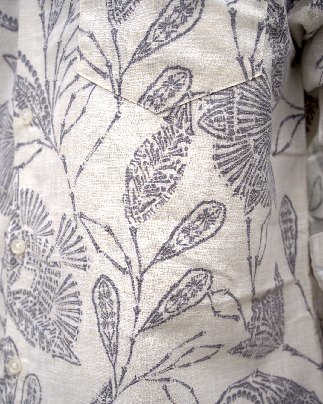 Ivory Paisley Printed Shirt