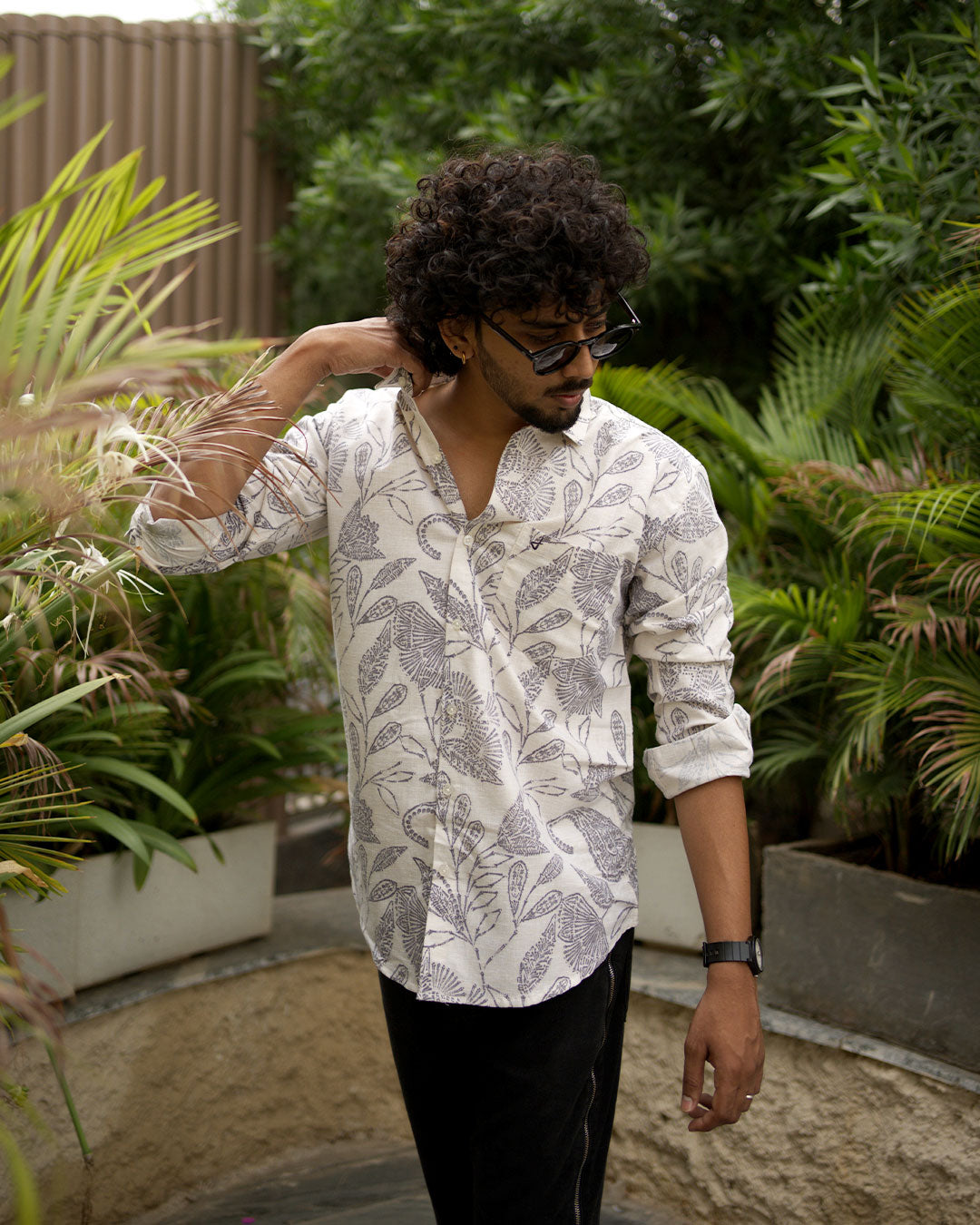 Ivory Paisley Printed Shirt