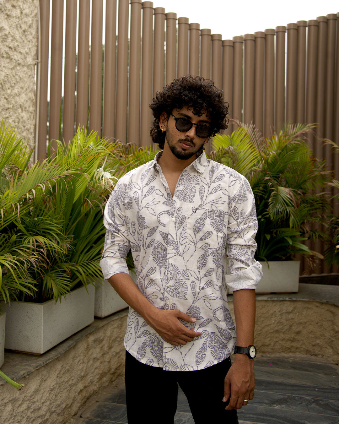 Ivory Paisley Printed Shirt