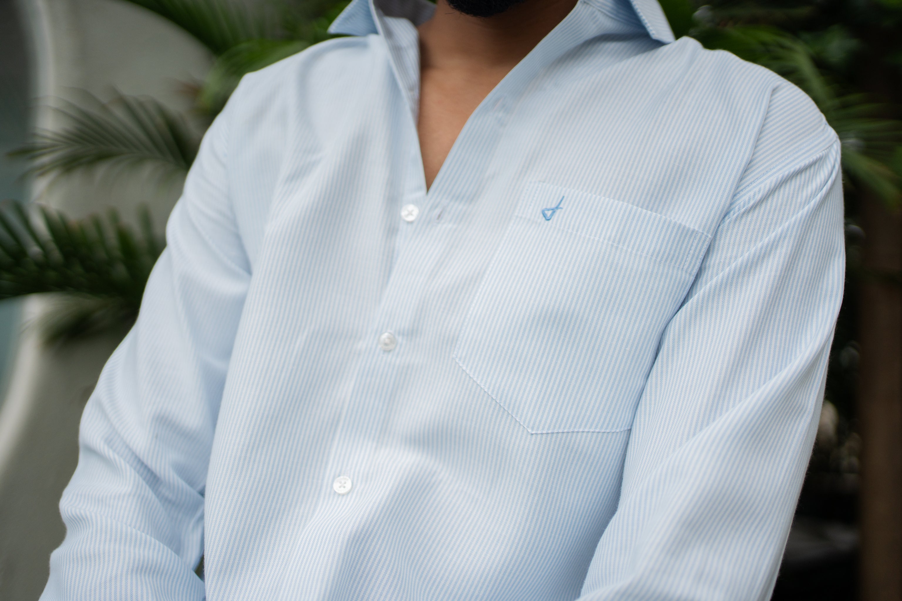 blue stripe shirt