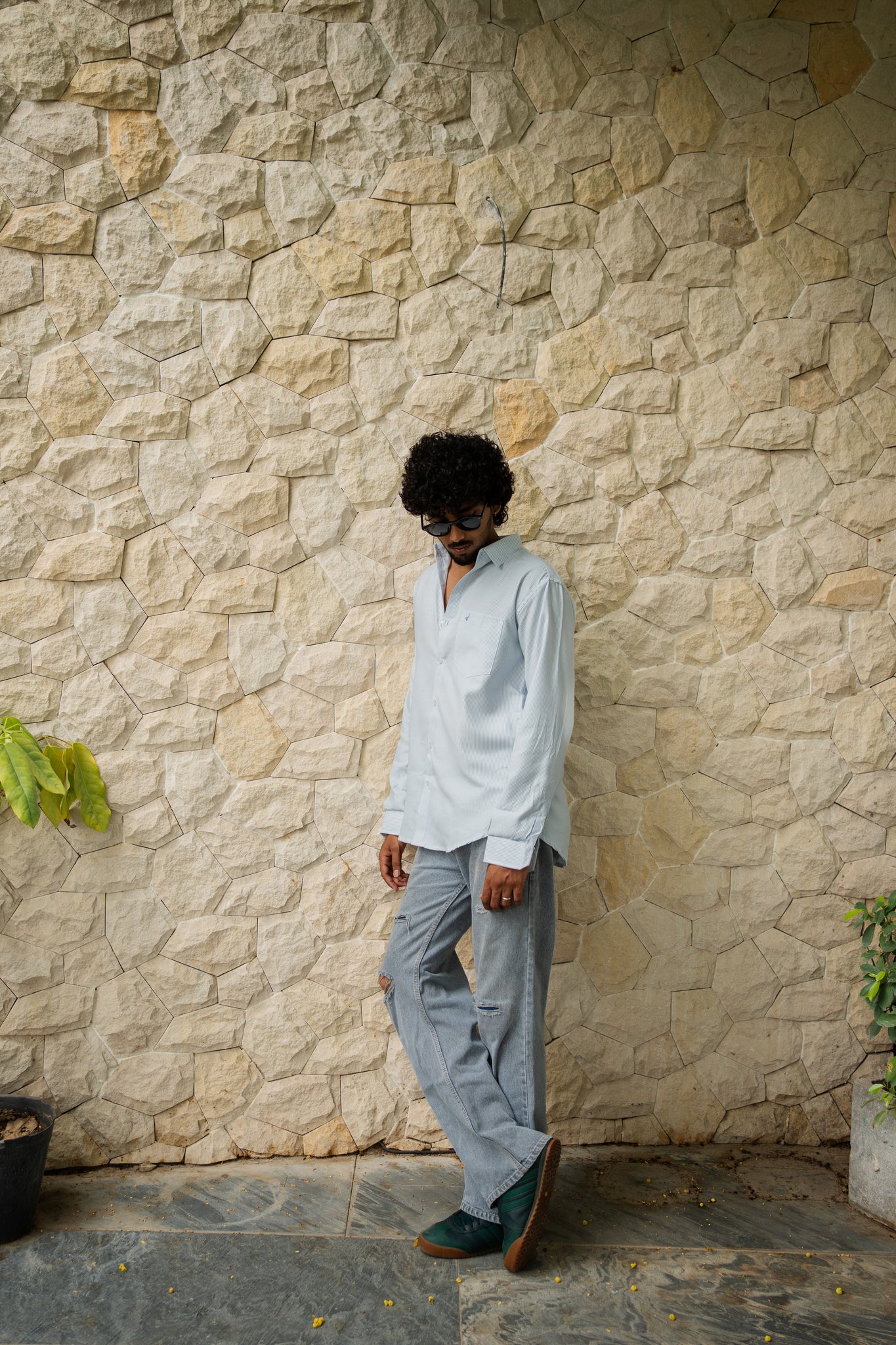 blue stripe shirt