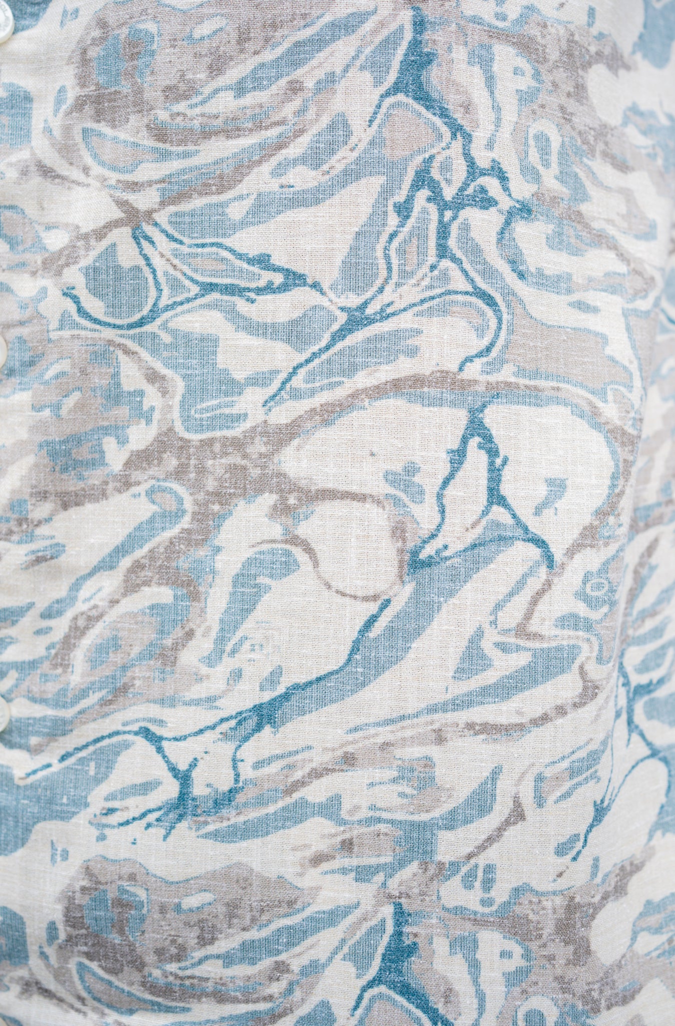 ocean blue slim fit printed shirt