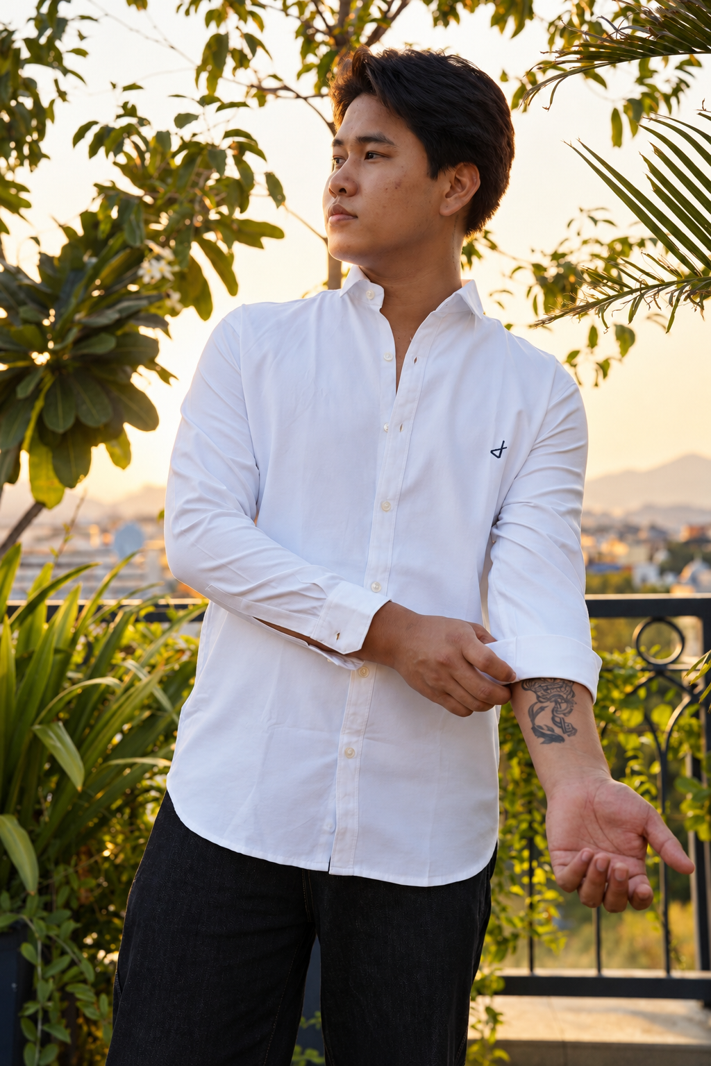 White Oxford Plain Shirt