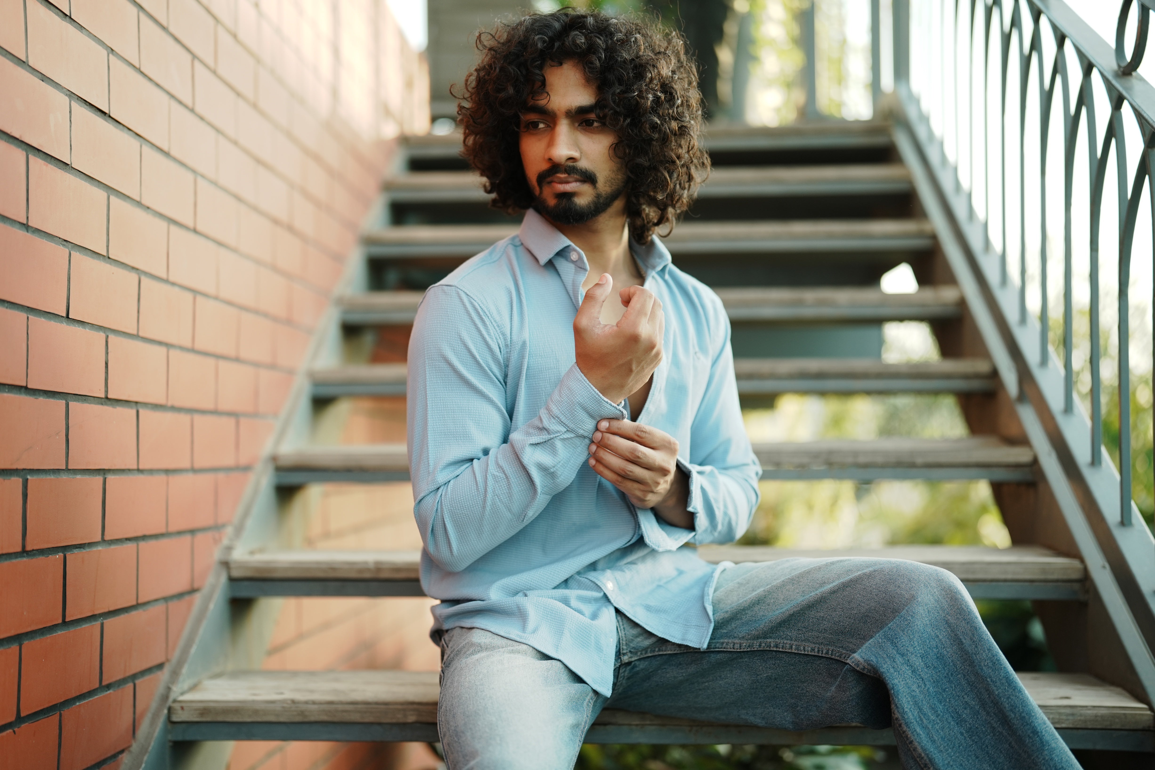 Sky Blue Popcorn Shirt