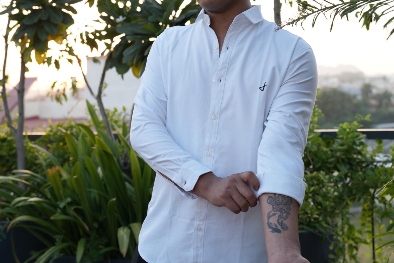 White Oxford Plain Shirt