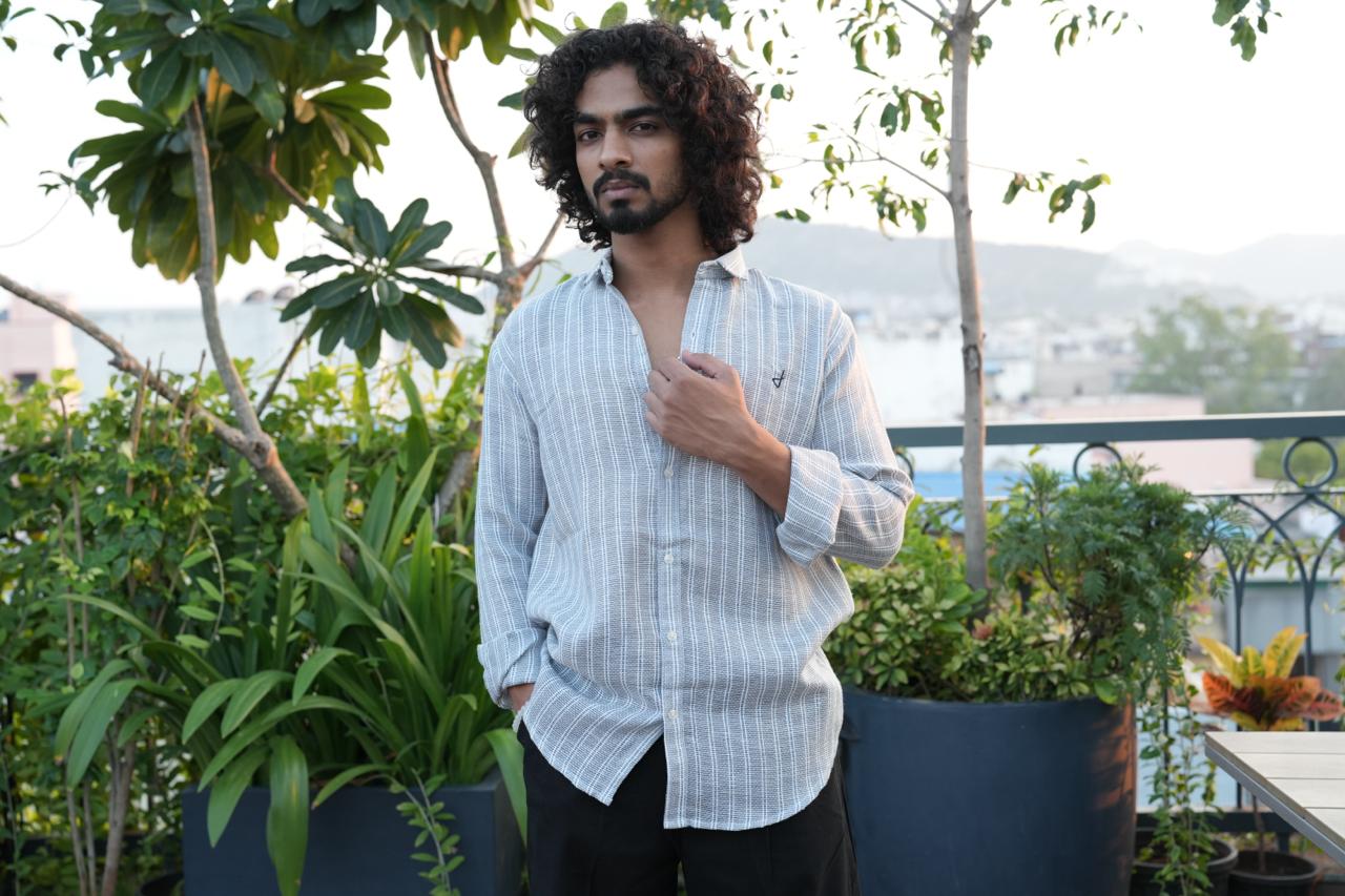 Grey Lining Jute Shirt