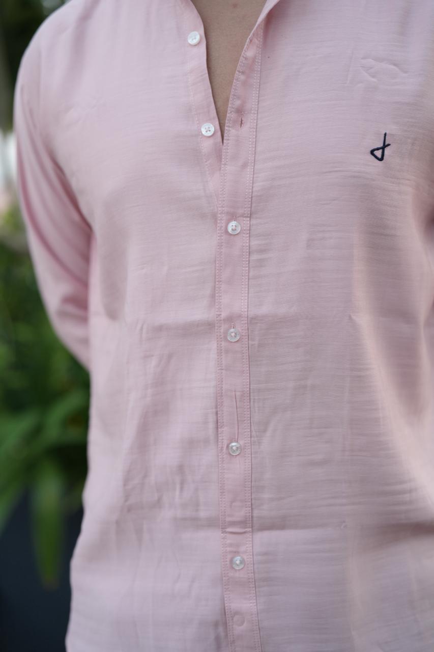 Pink Lining Lycra Plain Shirt