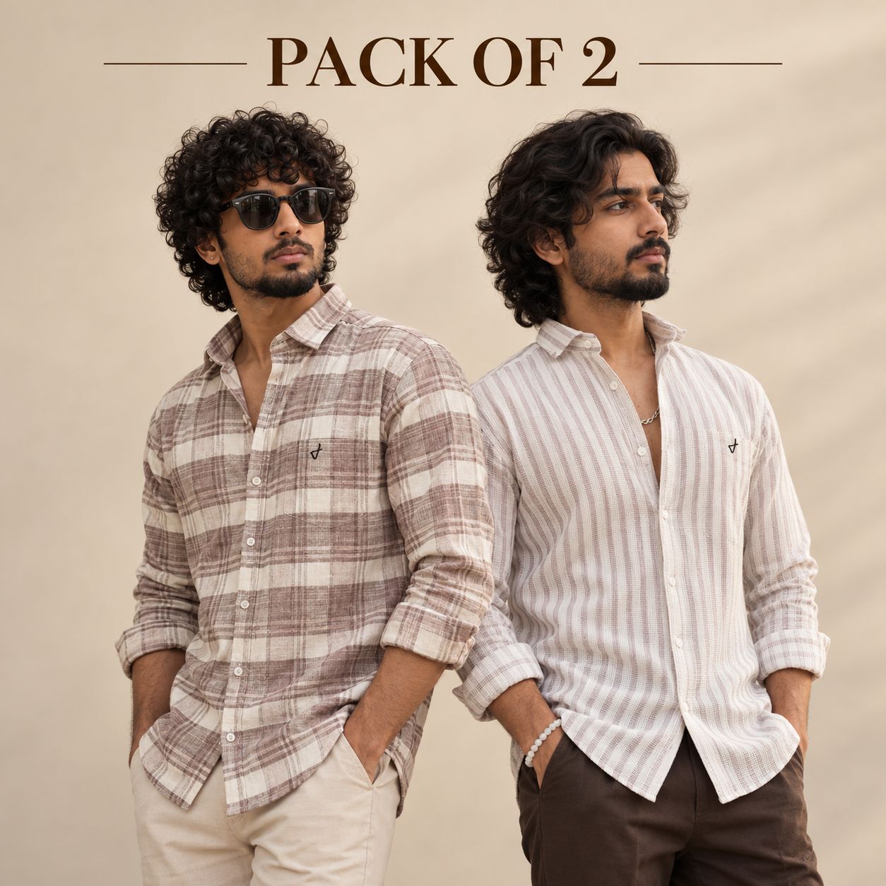 Brown & Cream Earthy Duo